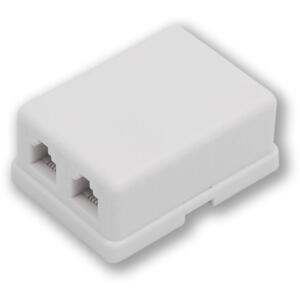 MP-120 TLF T6P4 - 2 P, gniazdo telefoniczne, natynkowe