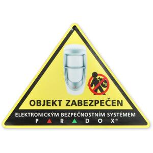 Naklejka "ALARM" (negatyw) - - po wewnętrznej stronie szyby