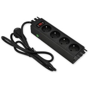 PD.0401.001 - Panel zasilający 10" 1U, 4 x 230 V, włącznik