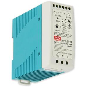 PS-DIN 60-24 - zasilacz impulsowy 24V = / 2,5A wg DIN, zabezpieczenie