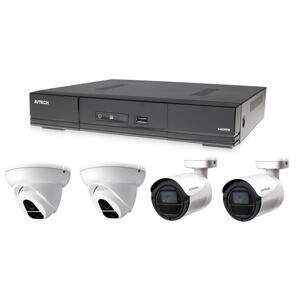 Zestaw kamer 1x AVTECH DVR DGD1005AV, 2x Kamera kopułkowa 2MPX AVTECH DGC1004XFT i 2x Kamera kulowa 2MPX AVTECH DGC1105YFT + 2x zasilacz!