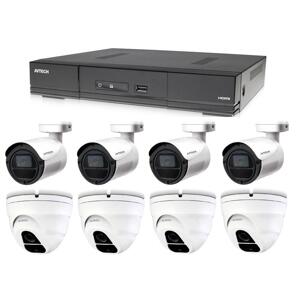 Zestaw kamer 1x AVTECH DVR DGD1009AV, 4x 5MPX kamera kopułkowa AVTECH DGC5205TSE i 4x 5MPX Bullet kamera AVTECH DGC5105T + 4x zasilacz!