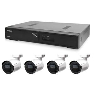 Zestaw kamer 1x AVTECH NVR AVH1104 i 4x 2MPX Kamera IP Bullet AVTECH DGM2103SV + 4x kabel UTP 1x RJ45 - 1x RJ45 Cat5e 15m!