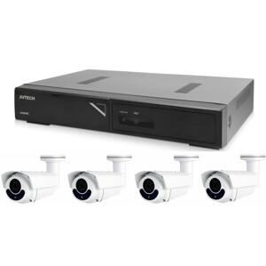 Zestaw kamer 1x AVTECH NVR AVH1104 i 4x 2MPX Motorzoom IP Bullet kamera AVTECH DGM2643SV + 4x kabel UTP 1x RJ45 - 1x RJ45 Cat5e 15m!