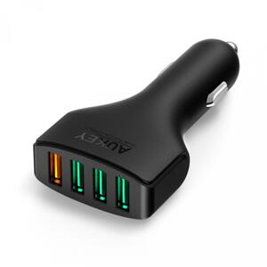 Adapter samochodowy AUKEY USB 4-portowa szybka ładowarka CC-T9
