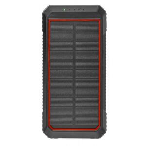 OXE Power bank solarny o pojemności 33800 mAh, czerwony