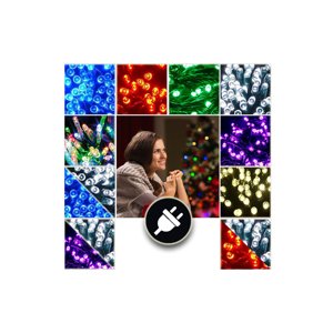 Oświetlenie świąteczne 100 LED – łańcuchy w 10 kolorach o długości 10 metrów