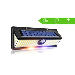 Słonecznego oświetlenia 190 led z czujnikiem ruchu i zmierzchu