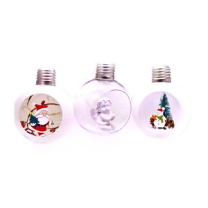 Piersiówki z oświetleniem LED i figurkami w środku - 3 sztuki