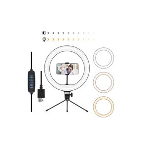 Okrągłe oświetlenie LED do streamerów i youtuberów - 26 cm