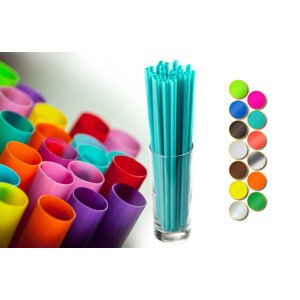 Plastikowe słomki Jumbo - 8 x 250 mm - 150 sztuk - wielokrotnego użytku