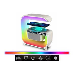 Głośnik LED Bluetooth z bezprzewodową ładowarką i zegarem - HM-G3