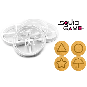 Squid Game – Zestaw foremek do ciastek 4 szt. + pudełko