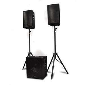 Ibiza Cube1812, aktywny zestaw nagłośnieniowy 2.1, 1 x subwoofer, 2 x satelita, 2 x statyw, 1200 W
