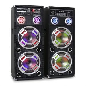 Skytec KA-210, zestaw kolumn aktywnych do karaoke, kolumny głośnikowe PA, USB, SD, AUX