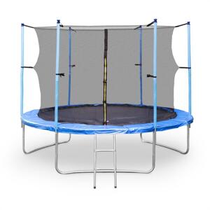 KLARFIT Rocketboy XXL, trampolina, 305 cm, siatka ochronna, kolor niebieski