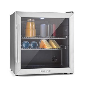 Klarstein Beersafe L, lodówka na napoje, 47 l, klasa energetyczna E, szklane drzwi, stal nierdzewna