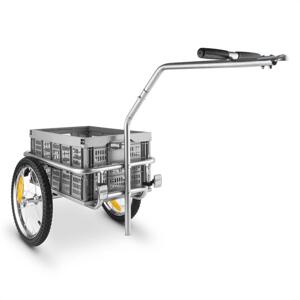 DURAMAXX Bigbig Box Przyczepka rowerowa Wózek ręczny Wysoki dyszel 40 l 40 kg Kolor szary