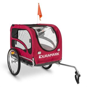 DURAMAXX King Rex Przyczepka rowerowa do przewozu psów 250 l 40k g Rura stalowaczarno-czerwony