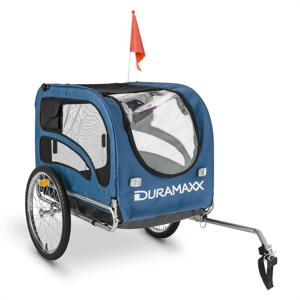 DURAMAXX King Rex Przyczepka rowerowa do przewozu psów 250 l 40k g Rura stalowaczarno-niebieski