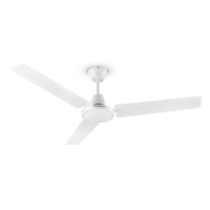 Klarstein Spin Doctor, wentylator sufitowy, 55 W, 122 cm, 3 łopatki, stal nierdzewna, biały