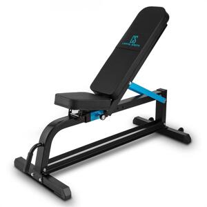 Capital Sports Ad Just, ławka na sztangi, regulowana prosta ławka, czarna, 300 kg, stal