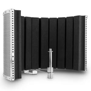 Auna Pro MP32 MKII, kabina akustyczna do mikrofonu, adaptery, kolor srebrny