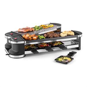 Klarstein Tenderloin, grill raclette, grill elektryczny 1200 W, 8 osób, kamień naturalny