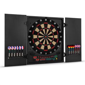 KLARFIT Dartmaster 180 Tarcza do darta Automat do darta Miękkie rzutki Drzwi czarny