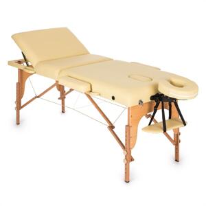 KLARFIT MT 500, stół do masażu, 210 cm, 200 kg, składany, torba, kolor beżowy