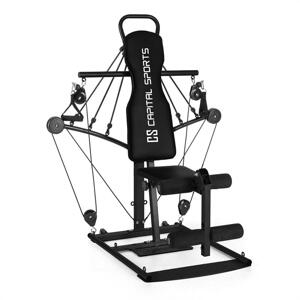 Capital Sports Tubey, domowa mini siłownia, kable gumowe, stal, czarna