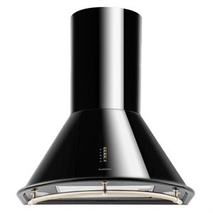 Klarstein Lumio Neo, okap kuchenny kominowy, w stylu retro, 60 cm, 610 m³/h, klasa energetyzna A, stal szlachetna, kolor czarny