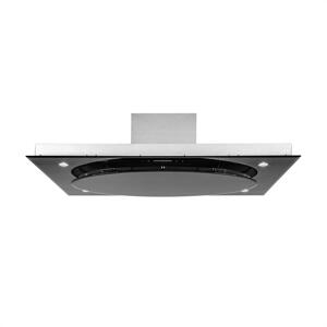 Klarstein Secret Service, okap kuchenny sufitowy, 220 W, panel dotykowy, szkło, LED