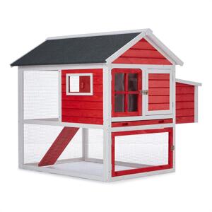 OneConcept Villa Gallo, kurnik, 2 gniazda do znoszenia jaj, 120 x 122 x 127,5 cm, drewno