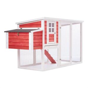 OneConcept Villa Ronaldo, kurnik, 2 gniazda do znoszenia jaj, 76 x 104 x 198 cm, drewno