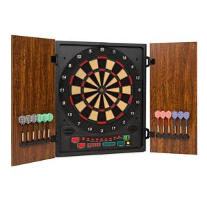 KLARFIT Dartmaster 180 Tarcza do darta Automat do darta Miękkie rzutki Drzwi brązowy