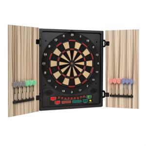 KLARFIT Dartmaster 180 Tarcza do darta Automat do darta Miękkie rzutki Drzwi beżowy