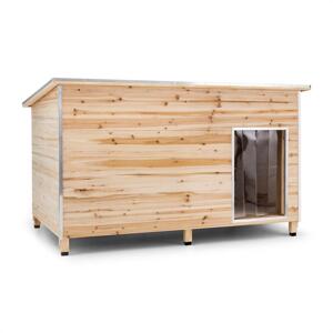 OneConcept Schloss Wuff, buda dla psa, XL, 110 x 160 x 100 cm, ocieplana, drewno