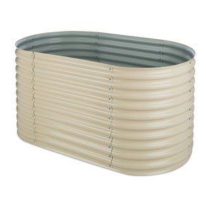 Blumfeldt High Grow, podwyższona grządka, 1,6 m, powłoka cynkowo-aluminiowa, kolor beżowy