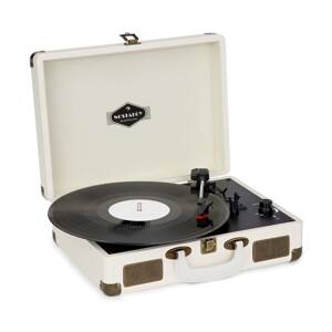 Auna Peggy Sue, gramofon, styl retro, LP, USB, AUX, kolor kremowy