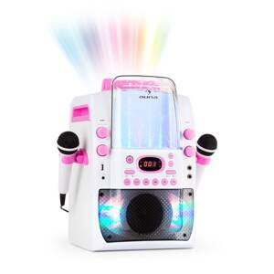 Auna Kara Liquida BT Zestaw karaoke show świetlne fontanna Bluetooth biały/różow