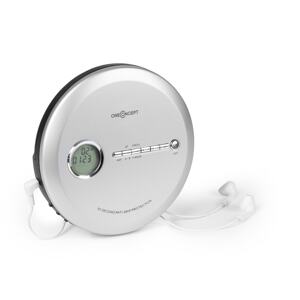 OneConcept CDC 100MP3, discman, przenośny odtwarzacz CD, CD-R, CD-RW, MP3, Antishock, ESP, Micro USB, kolor srebrny