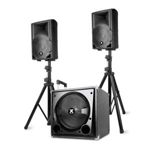 Vonyx VX800BT, zestaw kolumn aktywnych 2.1, subwoofer, BT/USB/SD