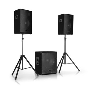 Auna Pro Cube 1812, aktywny zestaw nagłośnieniowy 2.1, 1600 W, subwoofer 18", 2 x kolumna 12"