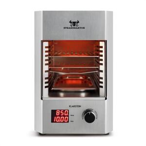 Klarstein Steakreaktor 2.0 – Stainless Steel Edition, grill elektryczny, do użytku wewnętrznego, stal nierdzewna, 1600 W, 850°C