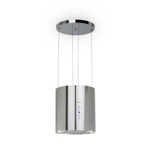 Klarstein Barett, okap kuchenny wyspowy, pochłaniacz, Ø 35 cm, 560 m³/h, LED, filtr węglowy, stal nierdzewna