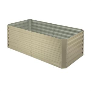 Blumfeldt High Grow Straight, podwyższona grządka, 180 x 60 x 90 cm, 970 l, stal ocynkowana, kolor beżowy