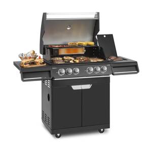 Klarstein Highgrade 4 IB, grill gazowy, 6 palników, 19,8 kW, 71 x 46 cm, stal nierdzewna