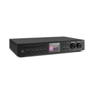 Auna iTuner CD, tuner Hi-Fi, radio internetowe/DAB+/FM, odtwarzacz CD, Wi-Fi, stereo, maks. 80 W, kolor czarny