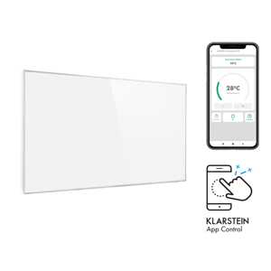 Klarstein Wonderwall Smart, panel grzewczy na podczerwień, grzejnik, 50 x 90 cm, 450 W, programator czasowy, IP24, biały
